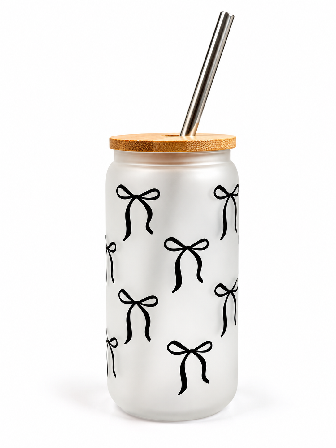 Black Bow Frosted Tumbler