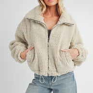 Cream Sherpa Jacket