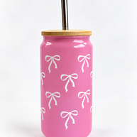 White Bow Pink Tumbler