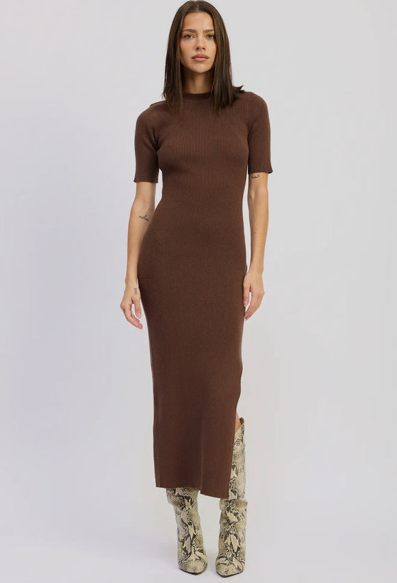 Ribbed Sweater Midi Dress