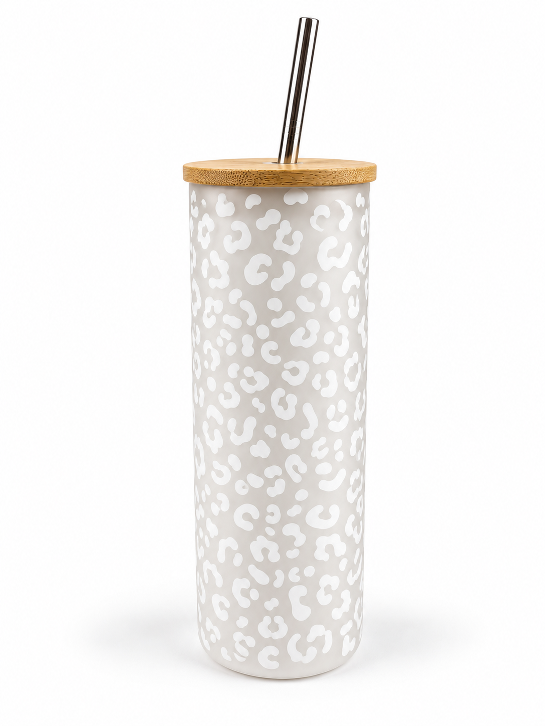 White Cheetah Frosted Tumbler