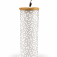White Cheetah Frosted Tumbler