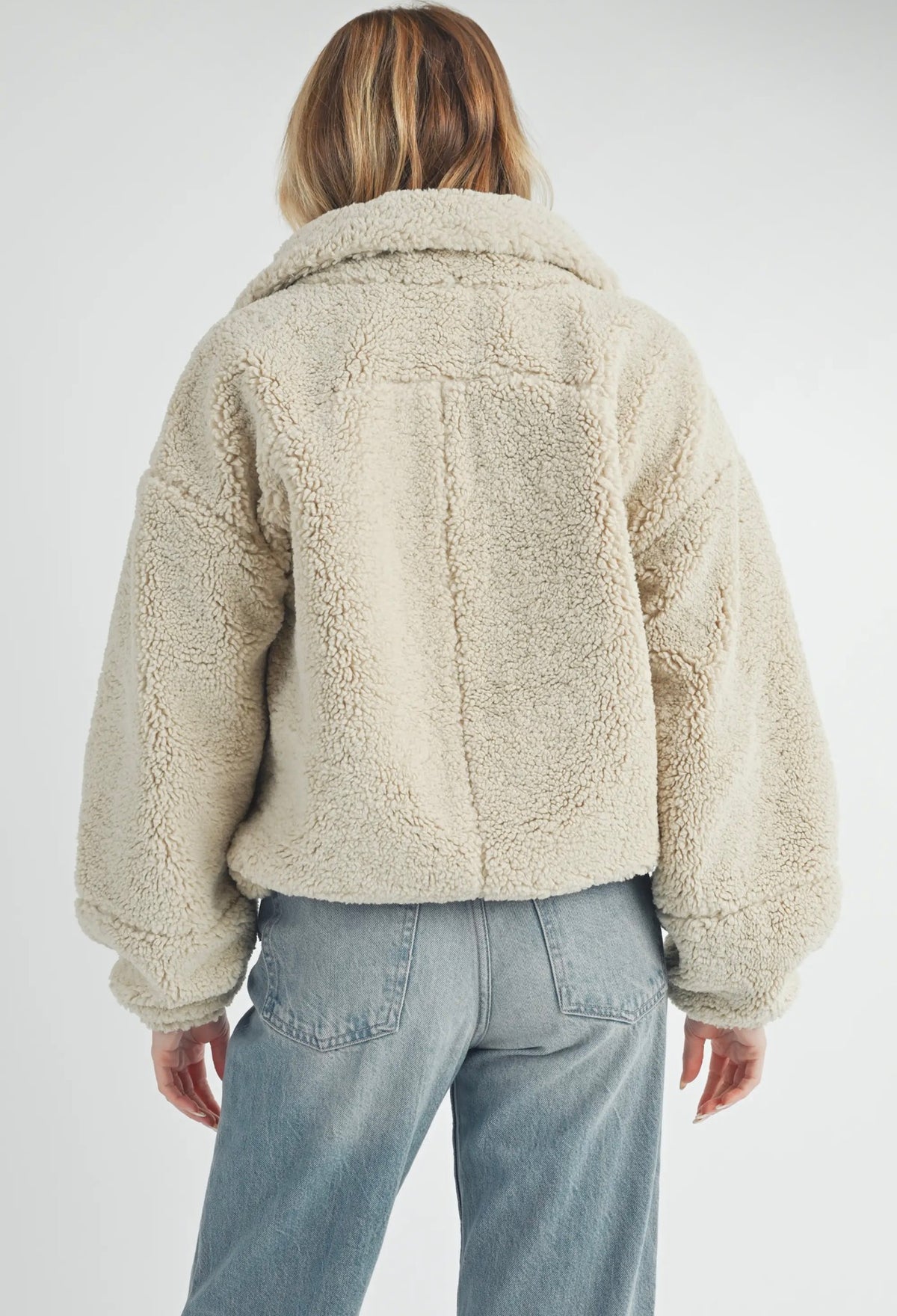 Cream Sherpa Jacket