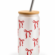 Red Bow Frosted Tumbler
