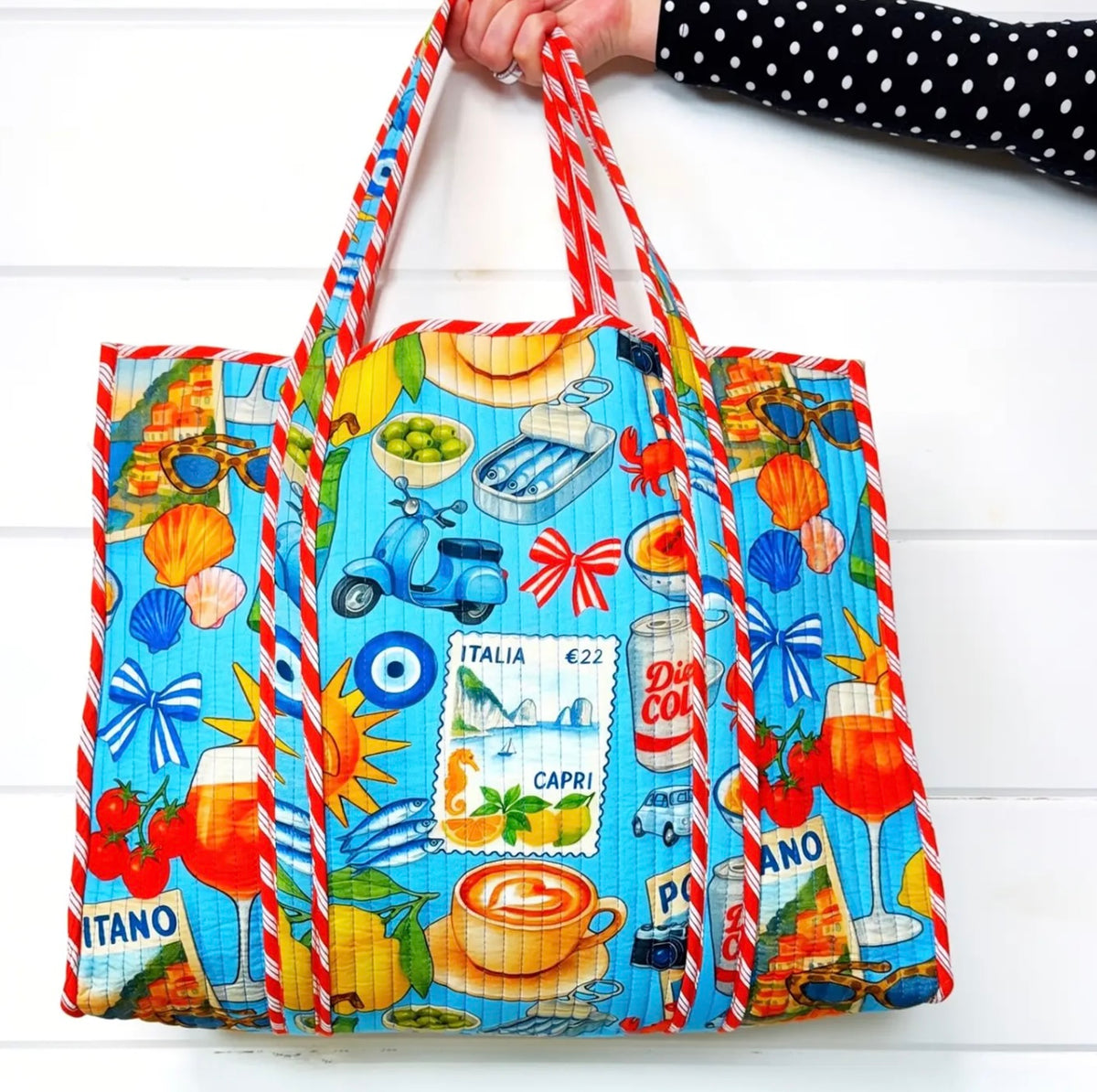 Italian Quilted Tote Bag