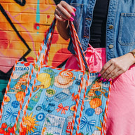 Italian Quilted Tote Bag