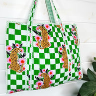 Jaguar Quilted Tote Bag