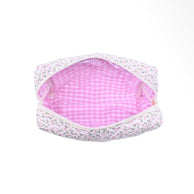 Floral Blush Quilted Cosmetic Bag