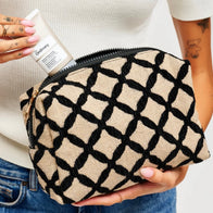 Geometric Print Cosmetic Bag