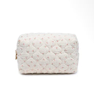 Cherry Quilted Cosmetic Bag