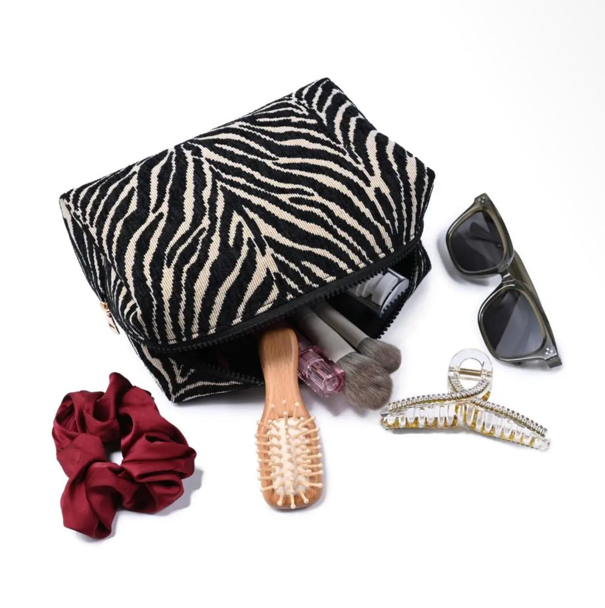 Zebra Print Cosmetic Bag