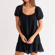 Puff Sleeve Tiered Dress