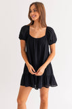 Puff Sleeve Tiered Dress