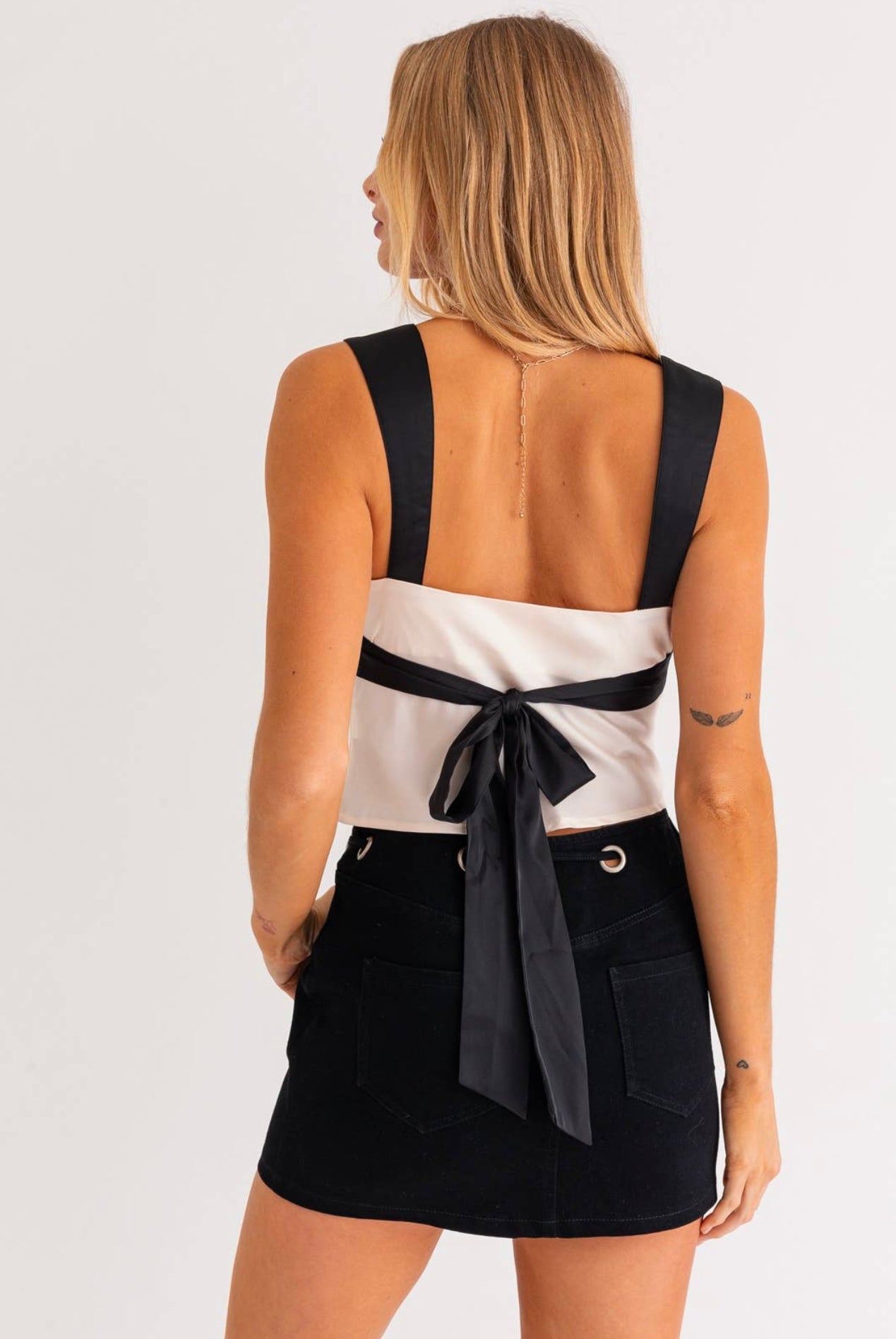 Color Blocked Satin Tank (Final Sale)