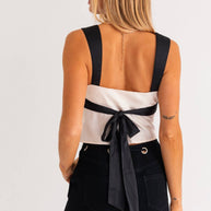 Color Blocked Satin Tank (Final Sale)