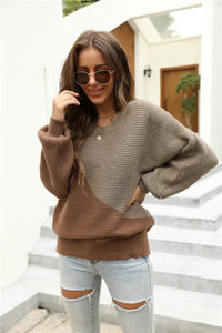 Two Toned Knit Sweater