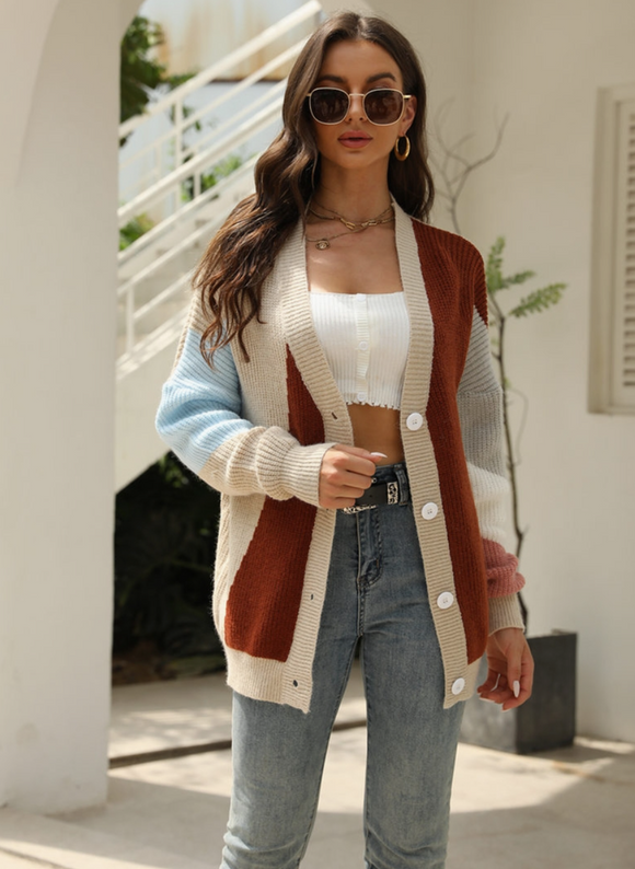 Colorblock Cardigan (Final Sale)