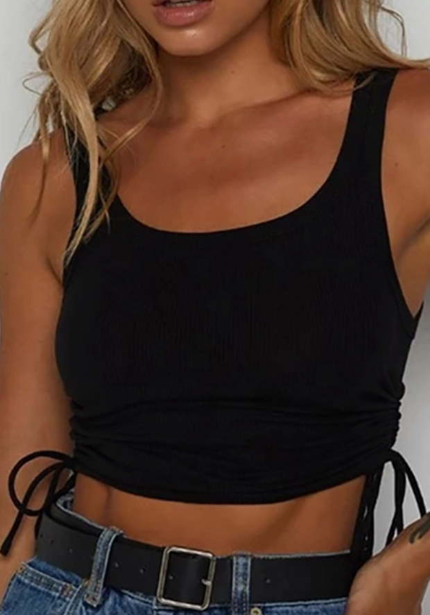 Ribbed Cropped Tank Top (Final Sale)