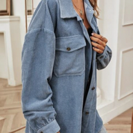 Corduroy Button Down Shacket (Final Sale)