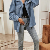 Corduroy Button Down Shacket (Final Sale)