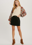 Corduroy Mini Skirt