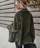 Olive Sherpa Shacket (Final Sale)