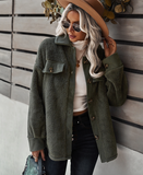 Olive Sherpa Shacket (Final Sale)