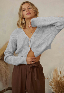 Cropped Cardigan Sweater (Final Sale)