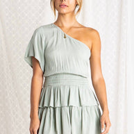 Sage Ruffled Romper (Final Sale)