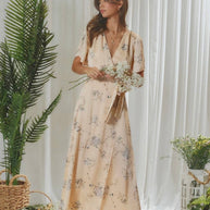 Floral Wrap Maxi Dress