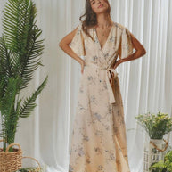 Floral Wrap Maxi Dress