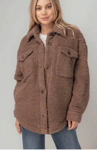 Brown Sherpa Jacket (Final Sale)