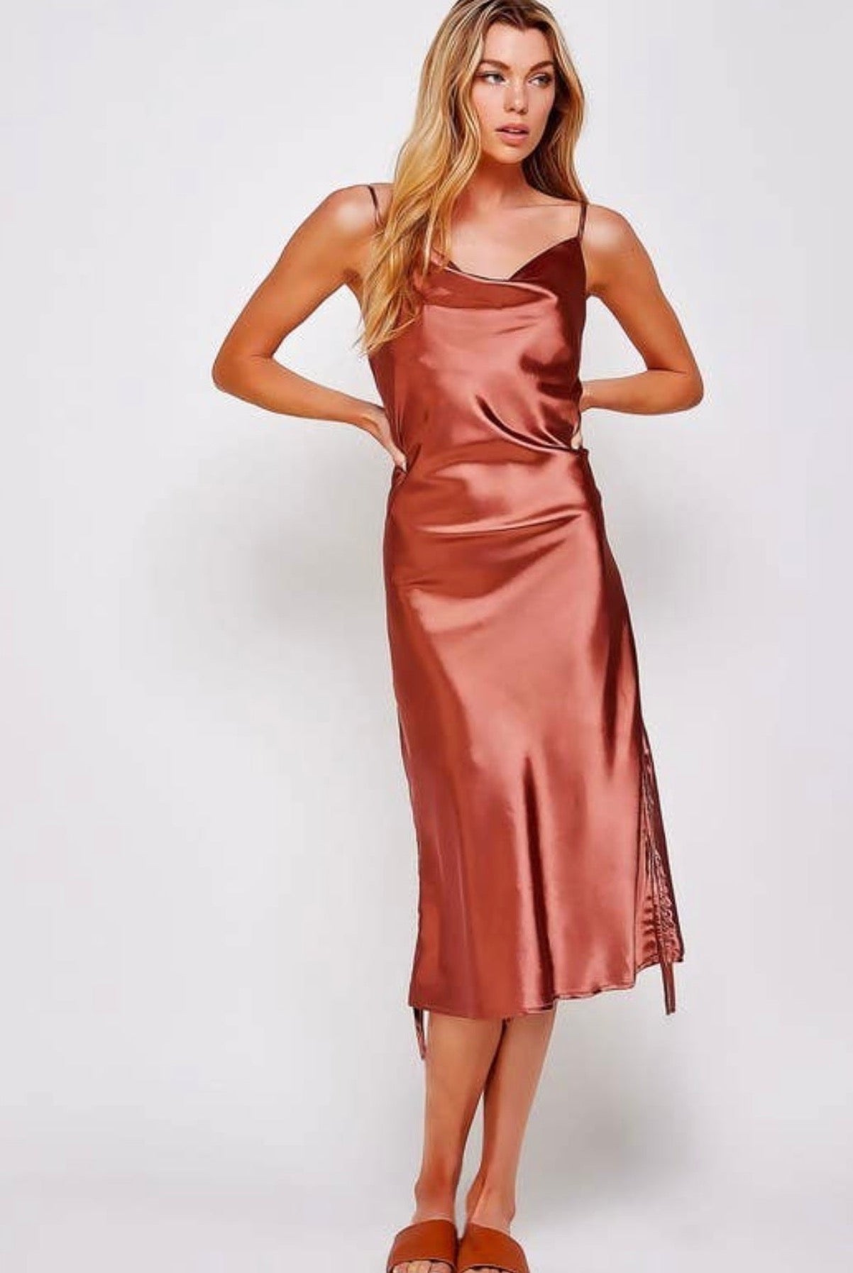 Satin Midi Dress